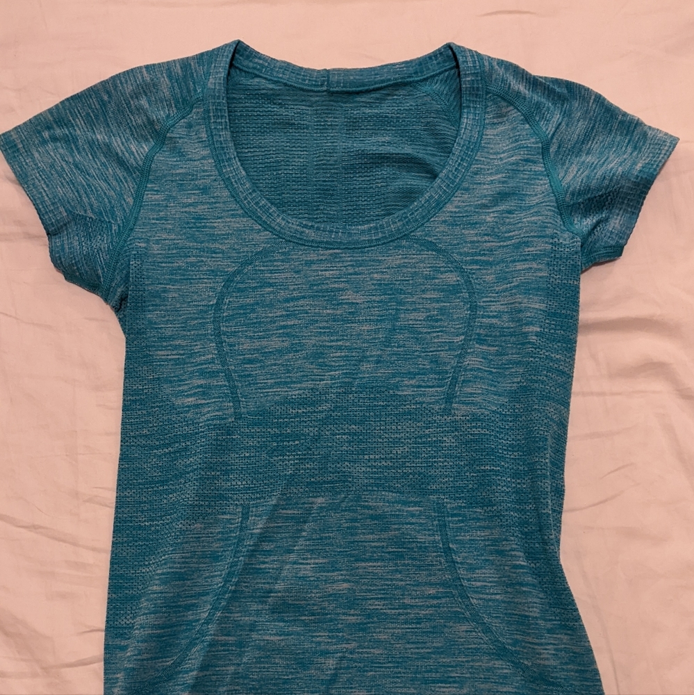 Lululemon Swiftly Tech Short Sleeve Crew Heathered Real Teal